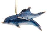 Hi- Gloss Realistic Dolphin with Baby Ornament