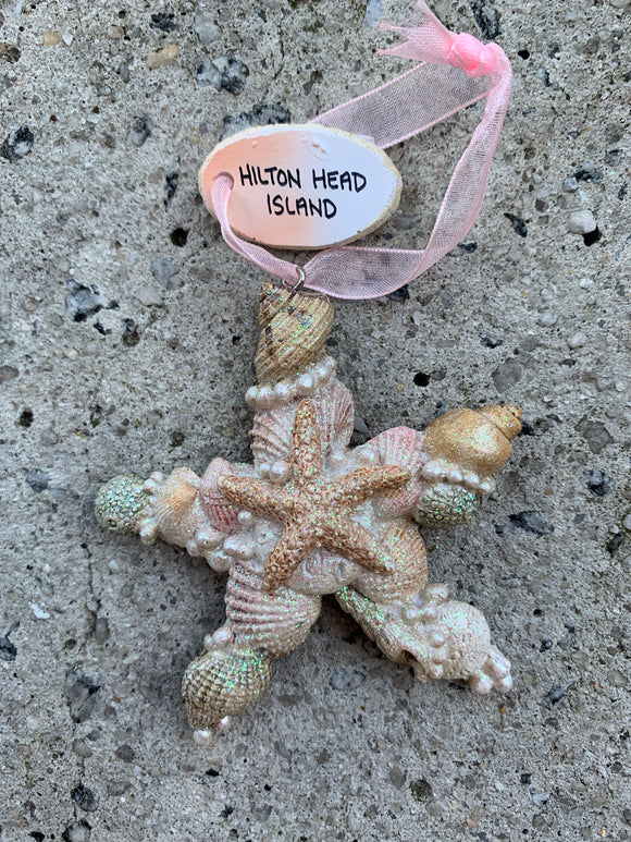 Hilton Head Resin Starfish Ornament(SALE)