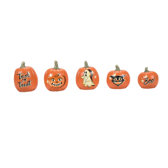 Department 56 Halloween Vintage Pumpkins Accessories [Set of 5]