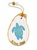 Hilton Head Oyster Ornament With Turtle