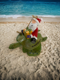Hilton Head Santa Riding  Sea Turtle Ornament