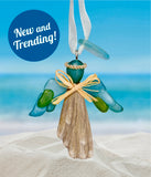 Hilton Head Driftwood & Sea Glass Angel Ornament