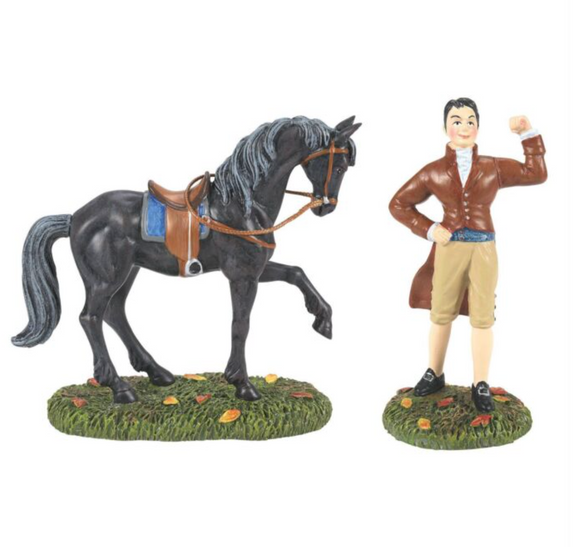 Department 56 Snow Village Brom Van Brunt & Daredevil  Set of 2 Accessories NEW of 2025