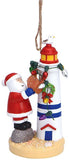 Hilton Head Santa/ Crab Decorating Lighthouse Ornament