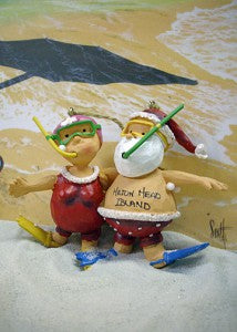 Hilton Head Mr. & Mrs. Claus Snorkel Ornament