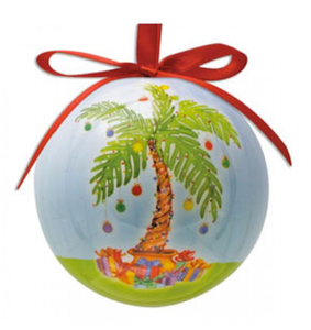 Hilton Head Ornament Decorated Palm Tree