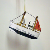 Small Wooden Boat Hilton Head Ornament