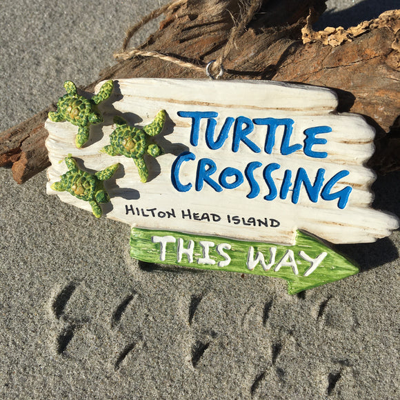 Turtle Crossing Sign Ornament