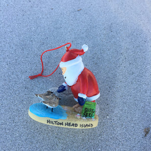 Santa with Sand Pipers Ornament