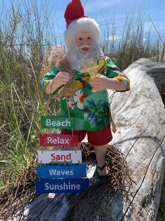 Beach Santa with Sign