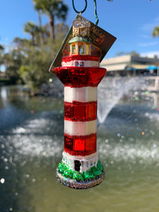 Hilton Head Glass Lighthouse Ornament