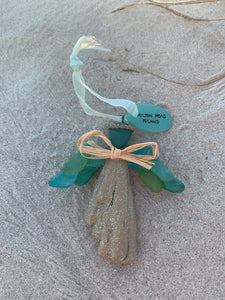 Hilton Head Driftwood & Sea Glass Angel Ornament