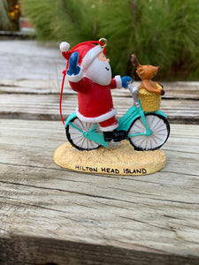 Hilton Head Santa Riding Bicycle