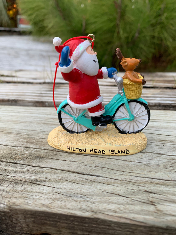 Hilton Head Santa Riding Bicycle
