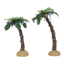 Department 56 Accessory Lit Palm Trees Set of 2
