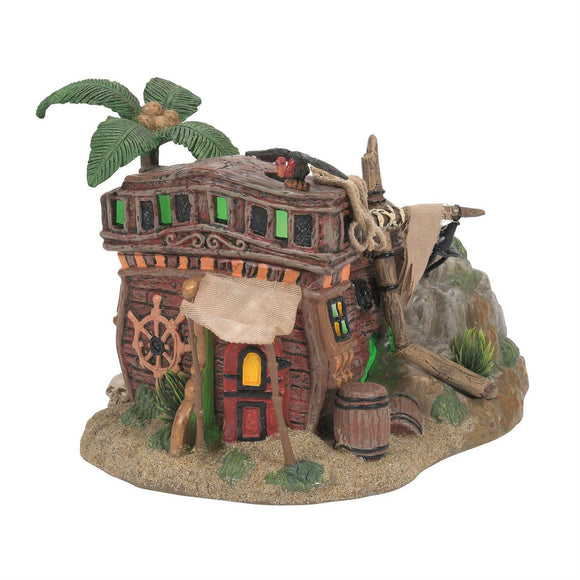 Department 56 Snow Village Halloween Pirate Haven Hideaway